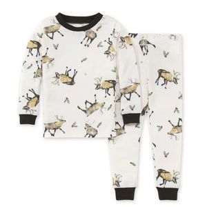 NWT: Burt’s Bees Kids Holiday Pajama Set - 5T - moose print!